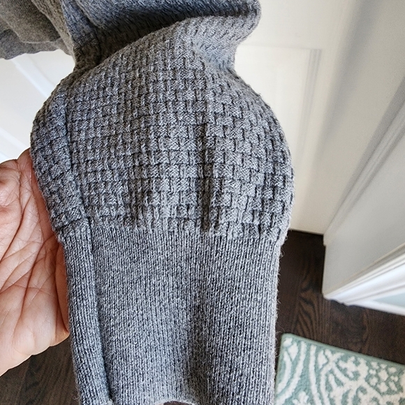 Alcott Gray Half Zip Sweater Cotton/cashmere Blend - Picture 5 of 8